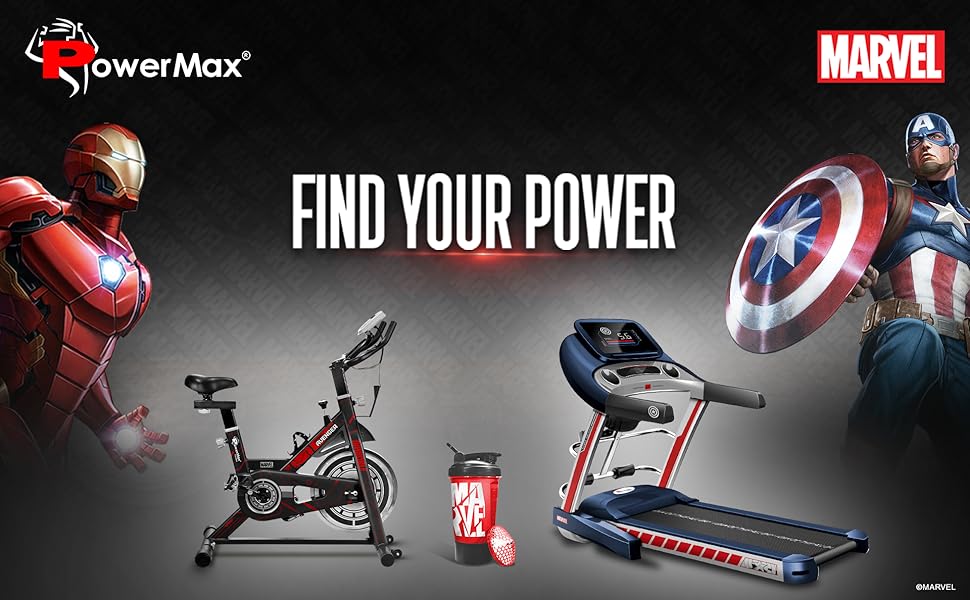 Powermax fitness,treadmill for home,exercise cycle.weight scale,protien shaker   SPN-RECPP