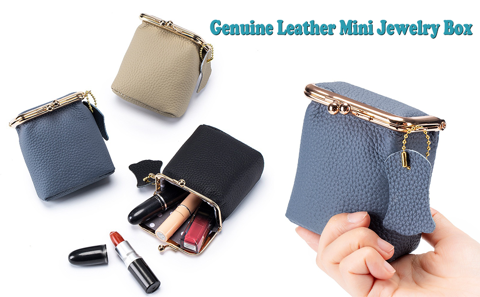 Genuine Leather Mini Jewelry Box