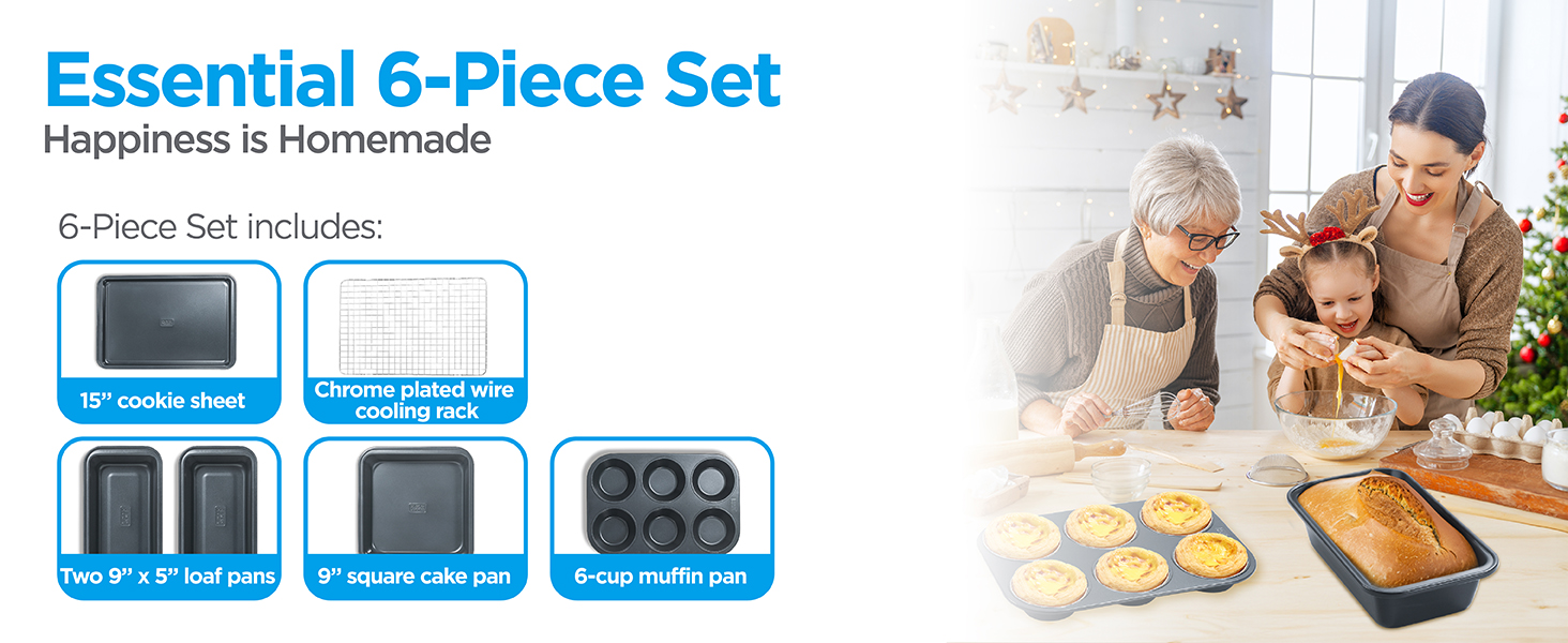 Pans set nonstick baking dish kitchen pans baking sheet set wire rack for baking sheet jelly roll