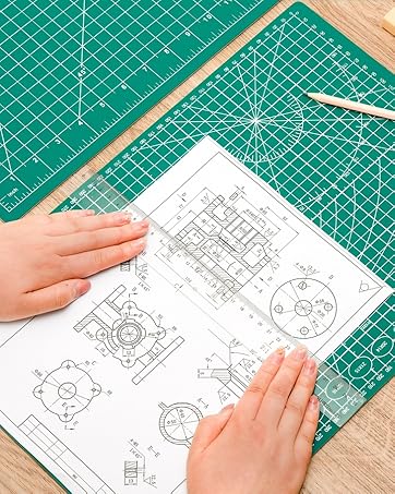 Density-upgraded Self Healing Cutting Mat, Idemeet Rotary Sewing Mat for Crafts