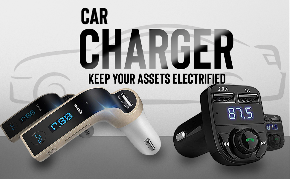 Welrock Carg7 Bluetooth Turbo Charging Car Charger with USB Hansfree