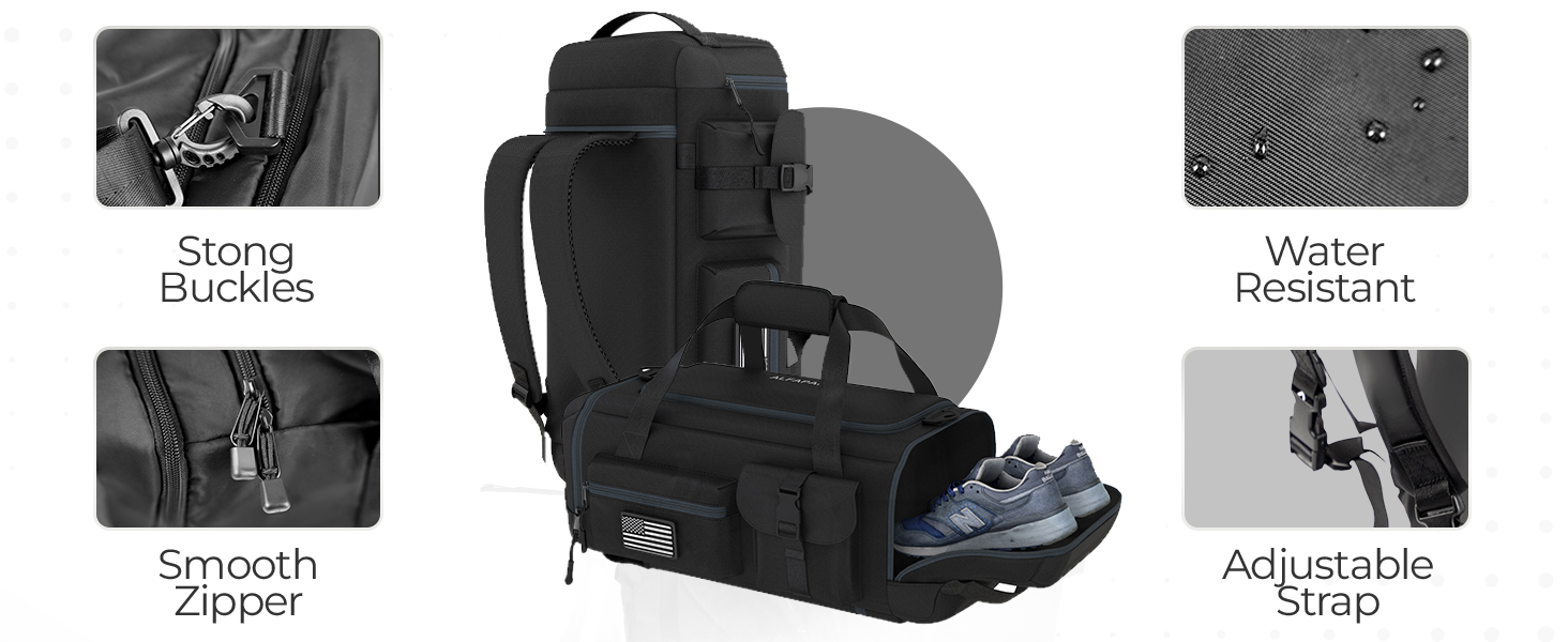 water resistant duffle travel bag