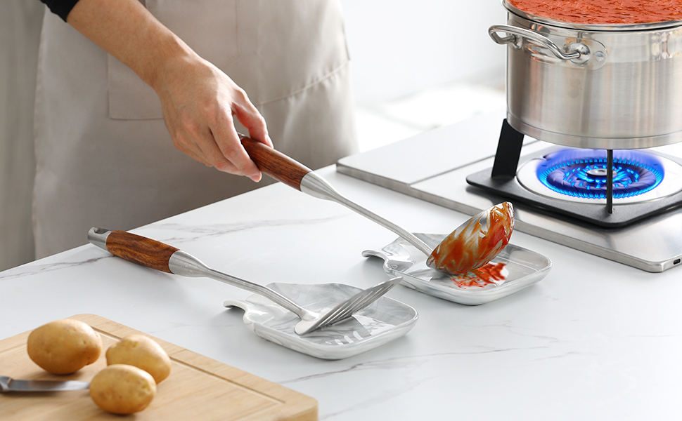 MALACASA Spoon Rest, Large Spoon Rests for Stove Top