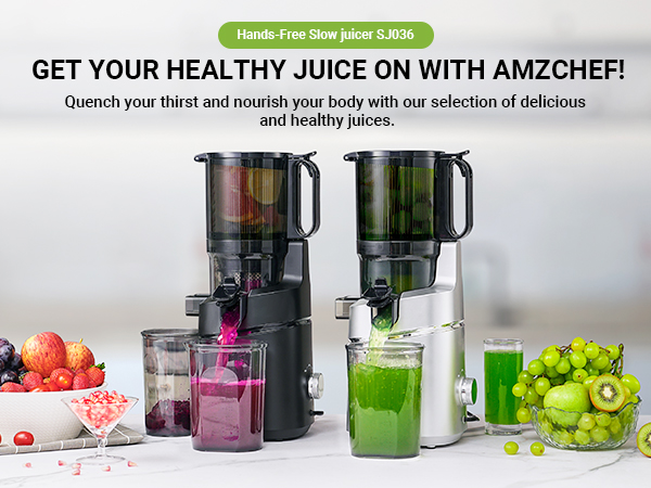 AMZCHEF ジューサーマシン スロージューサー Amazon.com: AMZCHEF Juicer Machines, 5.8