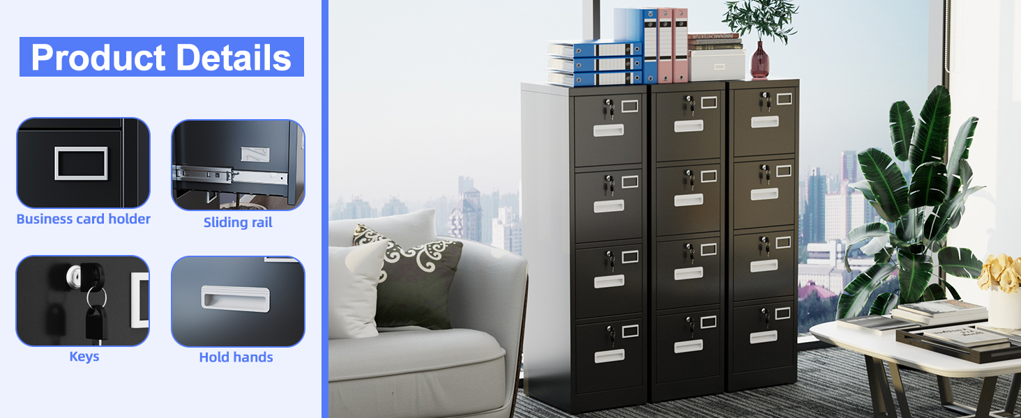 4 Drawer File Cabinet