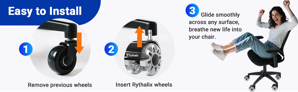 easy to install caster wheels