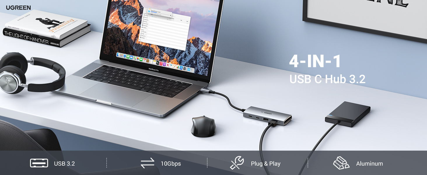 usb c hub usb 3.2 usb c to usb dongle multiport adapter splitter expander for mac ipad imac 