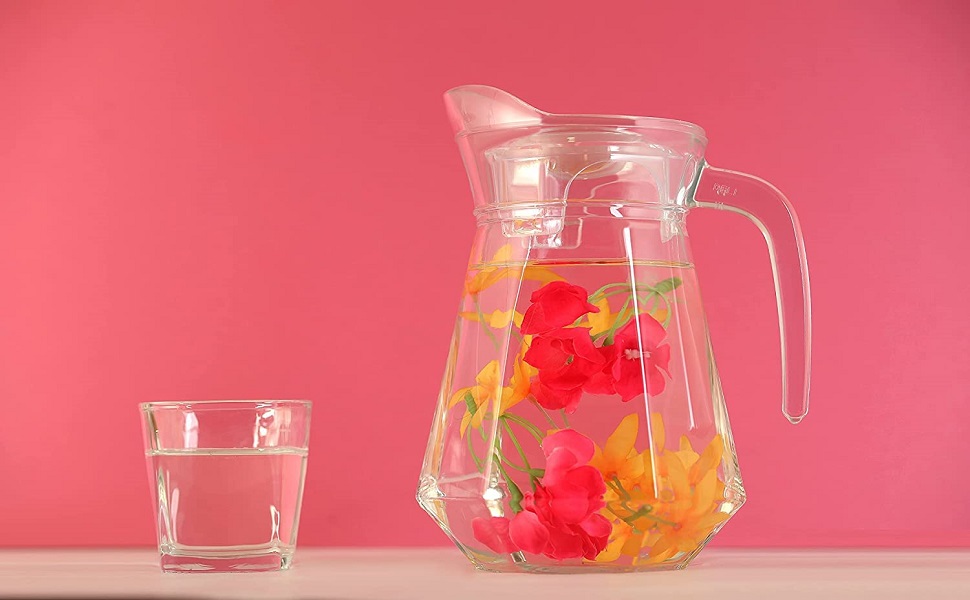 glass water jug Transparent Water sering Jug water jug with Lid water jug glass