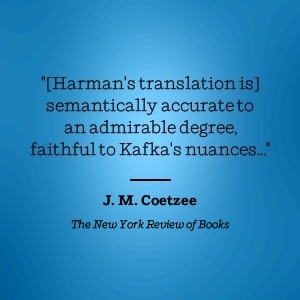J.M. Coetzee praises Harman's precise Kafka translation