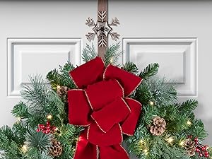 Snowflake Bronze Icon Adjustable Wreath Hanger