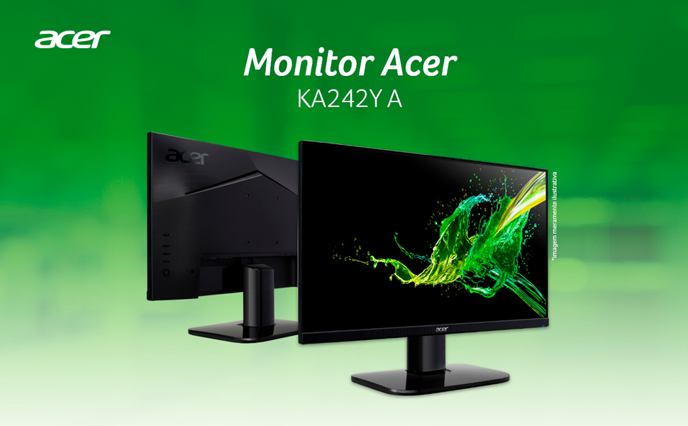 PCモニター Acer KA242Y 23.8インチ FULLHD ACER Monitor KA242Y FHD 1ms 75Hz 23.8' ZeroFrame FreeSync