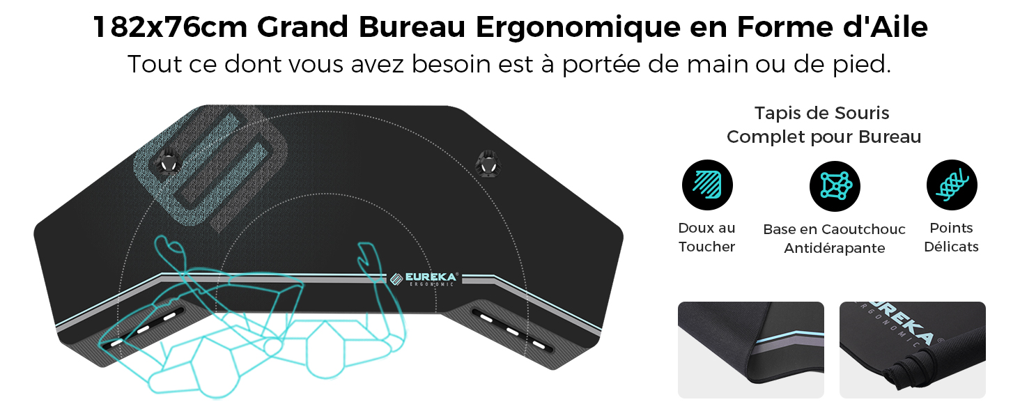 bureau gaming eureka ergonomic led black friday
