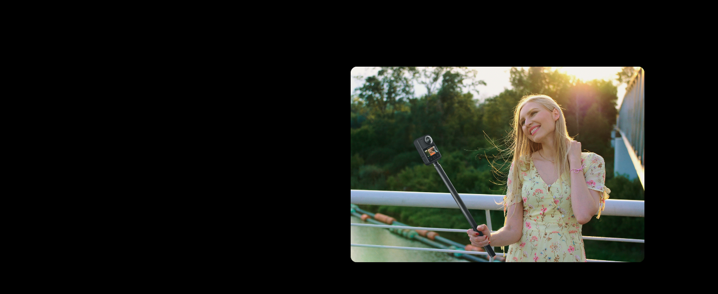 120cm Camera Invisible Selfie Stick