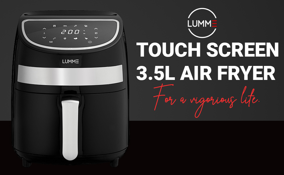 Lumme Air Fryer Digital 3.7 Quarts Touch Screen Air Fryer