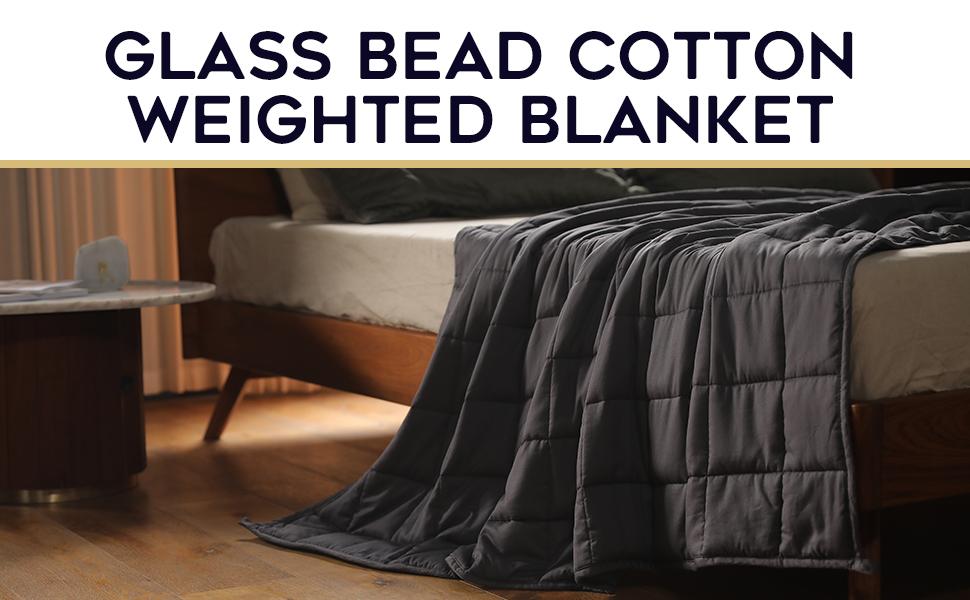 YnM Weighted Blanket (15 lbs, 48''x72'', Twin Size) for People Weigh