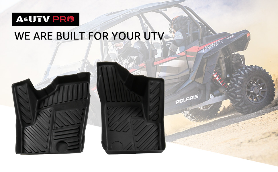 RZR Front Floor Mats, A&UTV PRO Floor Liners All Weather Protection
