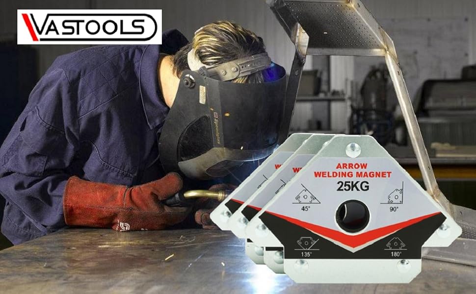 VASTOOLS Welding 3pc, Heavy Duty MultiPurpose Angle Holder, 43/4 in. 50LB, For