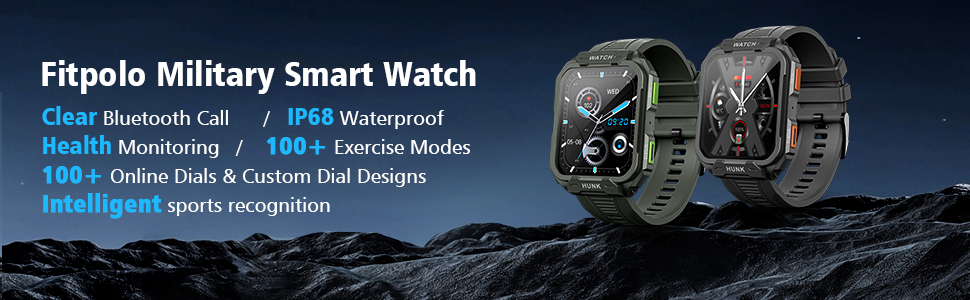 Fitpolo military smart watch