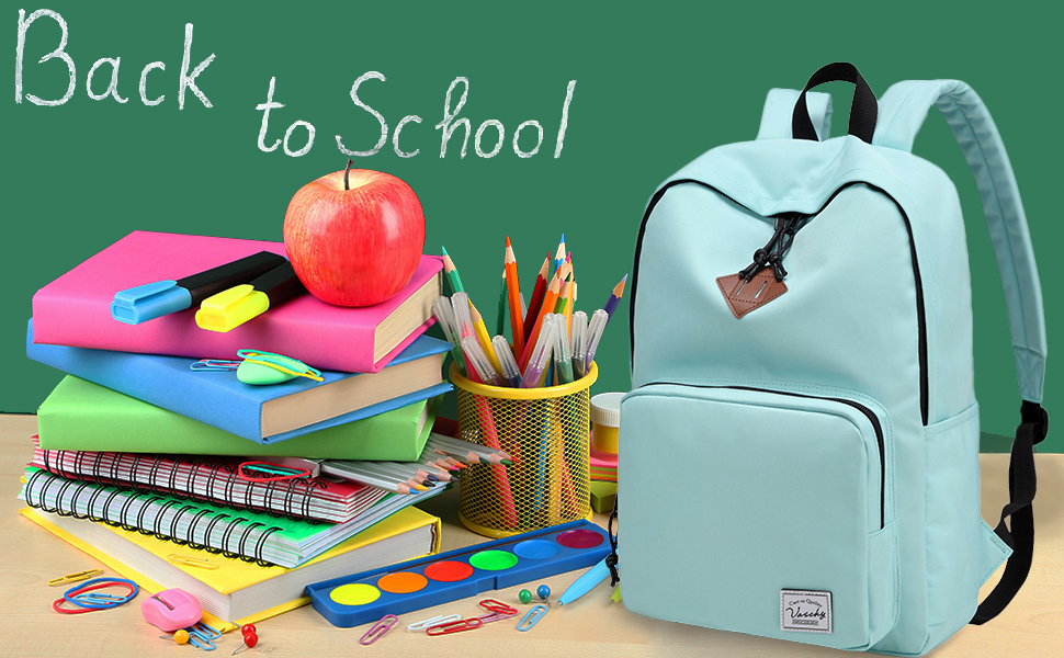 VASCHY Backpack for Men and Women Lightweight Teens School Bag Casual