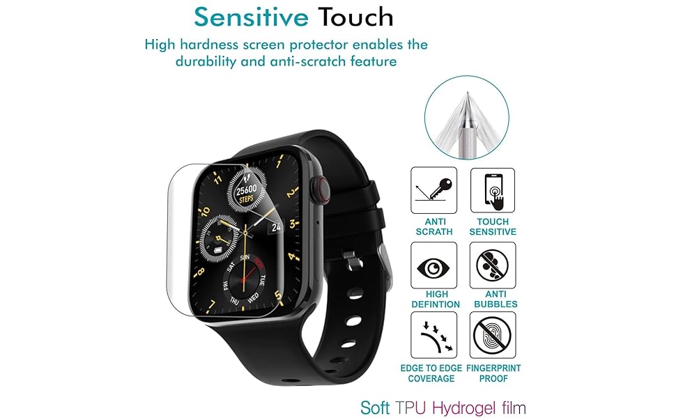 Wisely Fire Boltt Visionary Smart Watch Screen Guard Scratch Guard Full