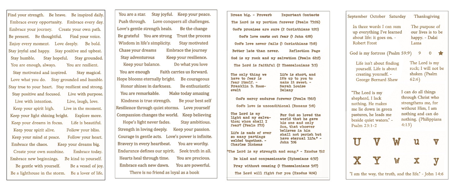 Diuhofart 24 Sheets PreCut Quote Stickers Book for Junk