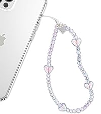 holo hearts phone charm
