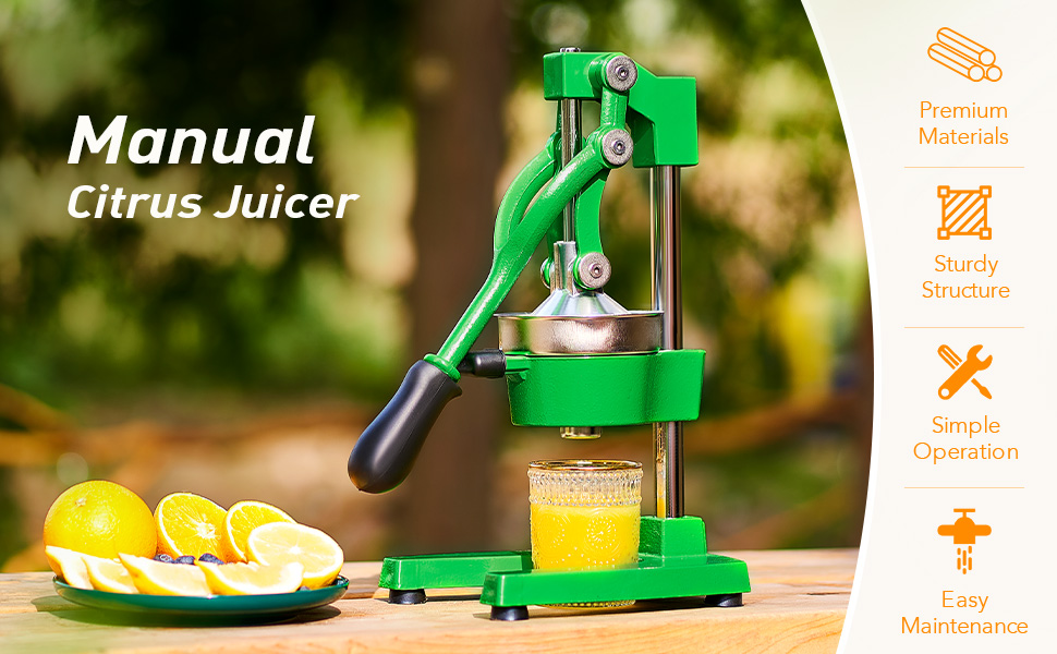 COZ Hand Press Juicer Machine, Manual Orange Juicer and