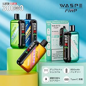 Amazon | 【30000回】電子タバコ 使い捨て WASPE 30000回吸引