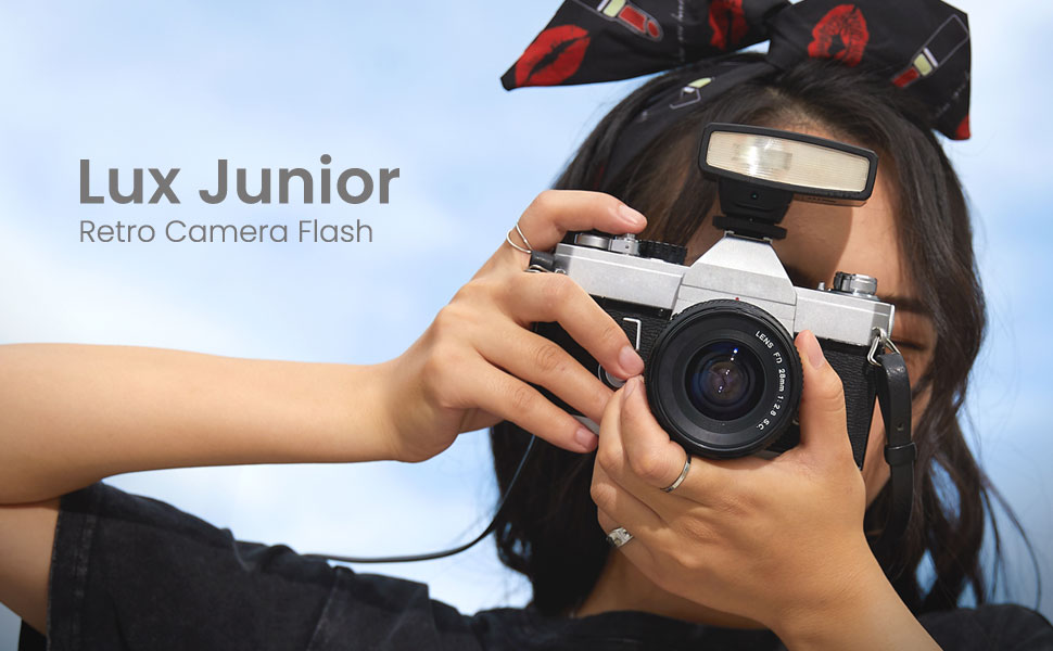 GODOX Lux Junior Retro Camera Flash GN12 6000K±200K OnCamera Flash Speedlite, Speedlight