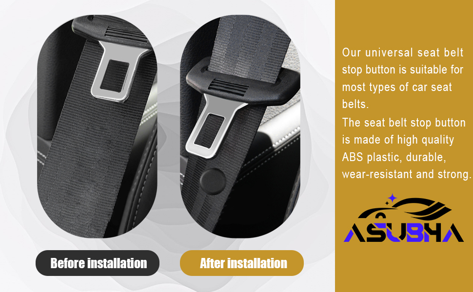 8 Sets Universal Fit Seatbelt Stopper Kit, Seat Belt Stop
