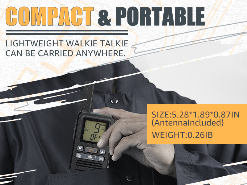 Retevis RB67 Small Walkie Talkies with Earpiece,Portable FRS Two Way Radios Rechargeable,Group Call,1600mAh Large Battery Capacity,USB-C,NOAA,Walkie Talkie for School Retail Restaurant(6 Pack) 20 mini walkie talkies for adults