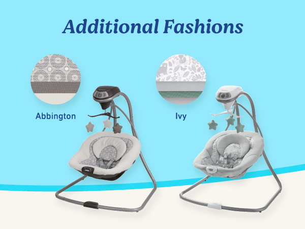 Simple Sway Swing colorful fashions pattern fun bright baby toddler soothing comfortable rocking