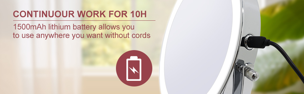 Rechargeable Lighted Makeup Mirror