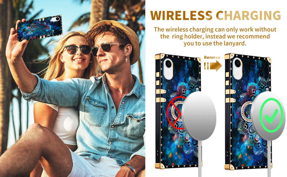 Loheckle for Square iPhone XR Case, Designer Retro Luxury