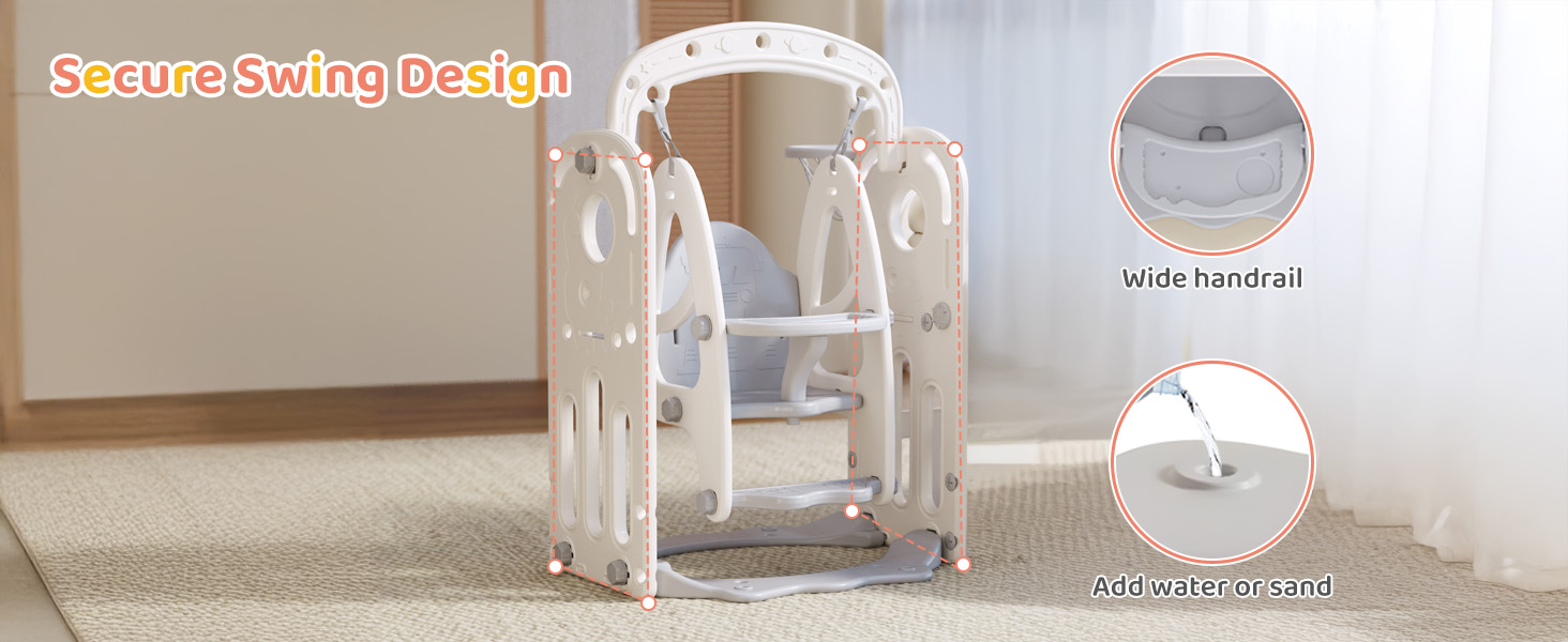 DOREROOM Toddler Slide, Swing and Slide for Toddlers Kids