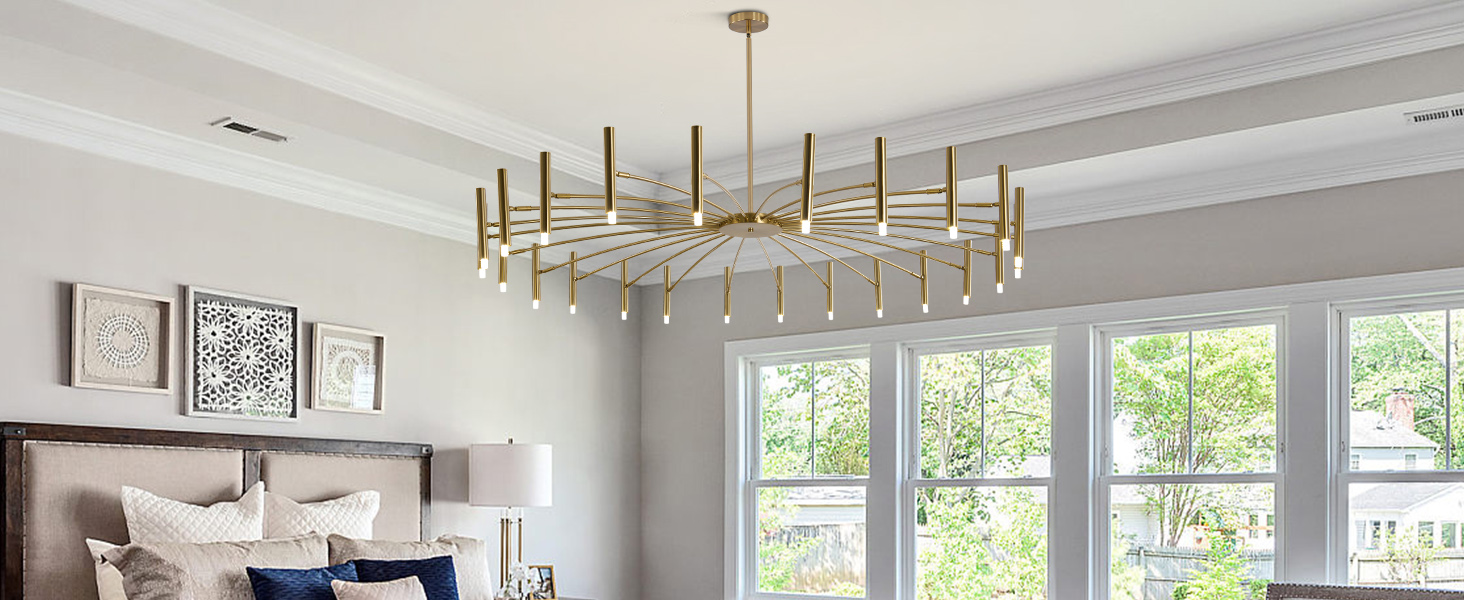 brass living room light fixture