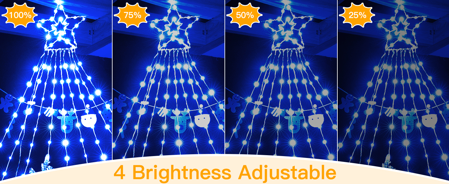 Ollny Christmas Lights Outdoor 352LED 11.5FT, Blue Tree