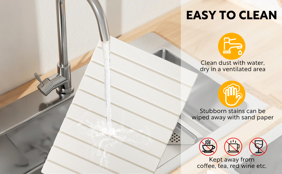 Collapsible Stone Drying Mat for Kitchen