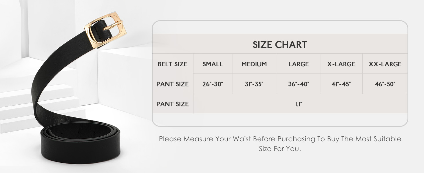 Women&#39;s Leather Belts for Jeans Dress Pants Black Brown Belts