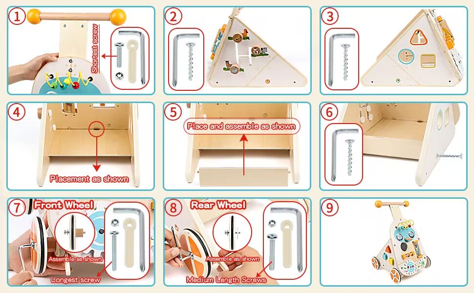Jacootoys Wooden Activity Walker