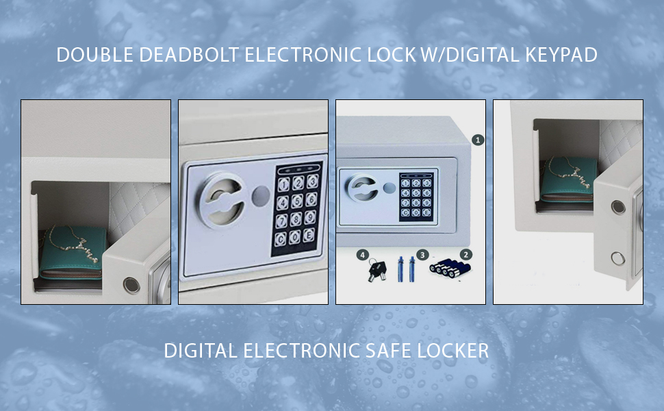  Opens with digital pin code or override keys.PIN numbers can be programmed 3 to 8 digits long.