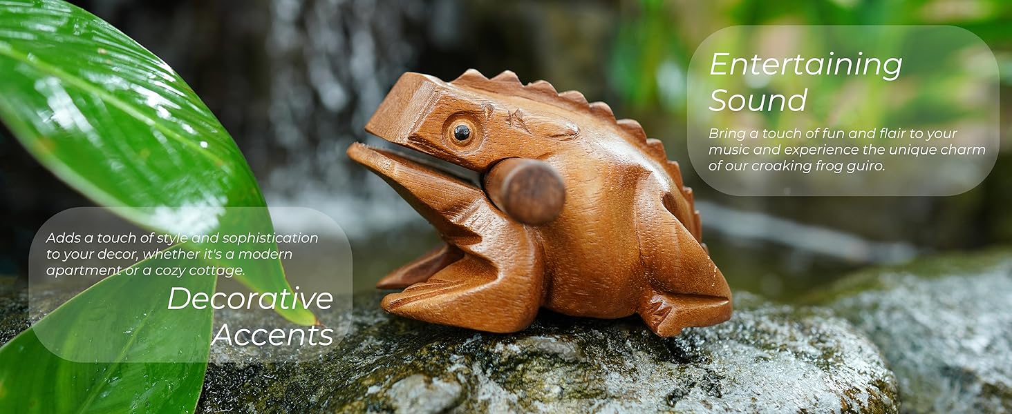 5" Wooden Frog Musical Instrument