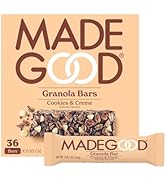 MadeGood Cookies & Crème Granola Bars, 6 Healthy Snack Bars, 0.85oz Each