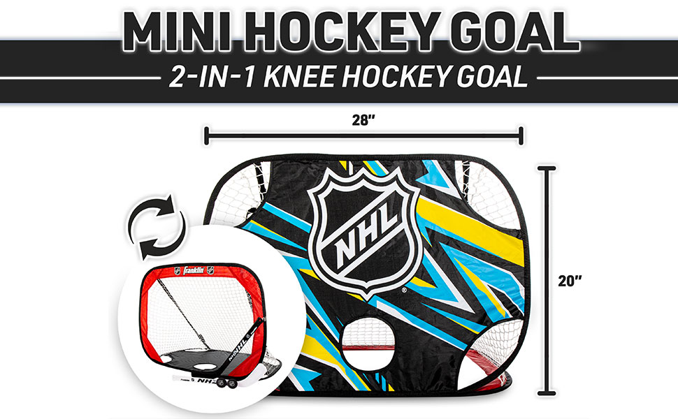 Franklin Sports NHL Kids Mini Hockey Goal + Shooting