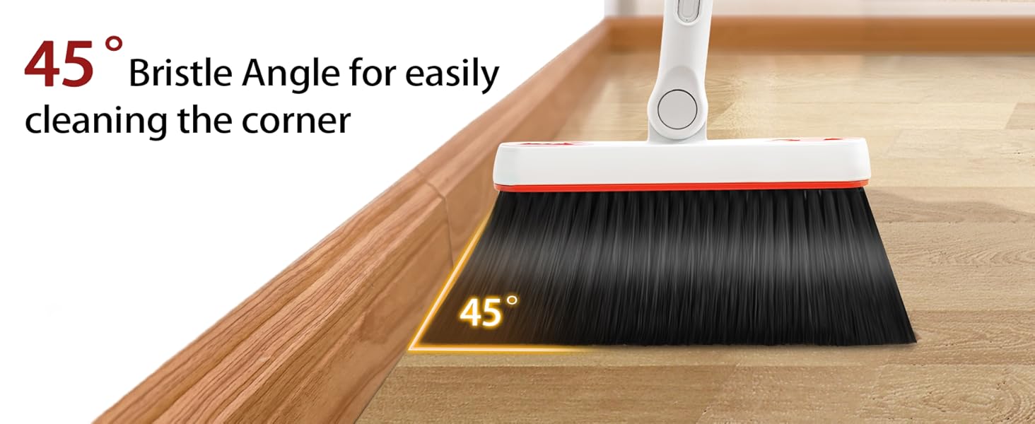 JEHONN Broom and Dustpan Set for Home, Long Handle