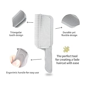2Pack Blend  Fade Comb,Professional Barber Comb for Men Haircut Hair Fade Tool
