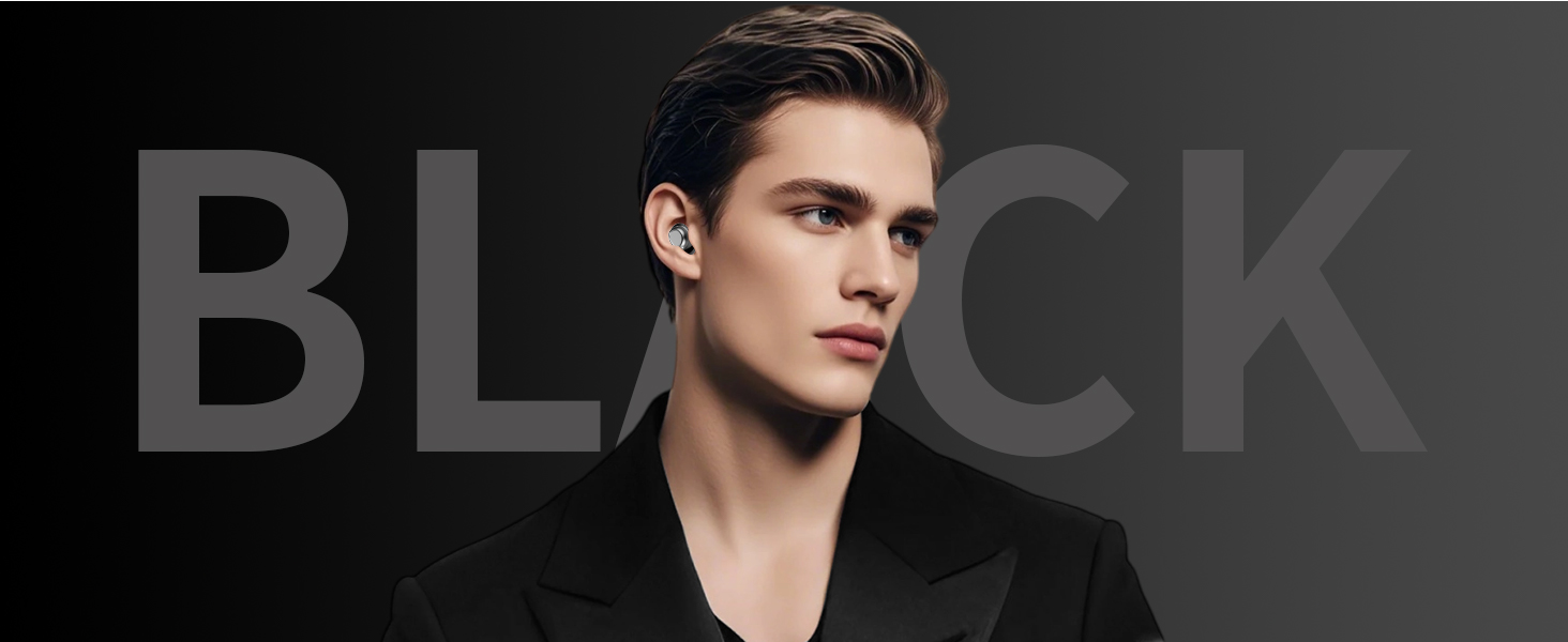 Text reads 'BLACK'. Dark, dramatic fashion photography series with high contrast black background and dramatic lighting.
