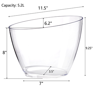 5.2L Large Capacity Beverage Tub Oval Storage Bucket