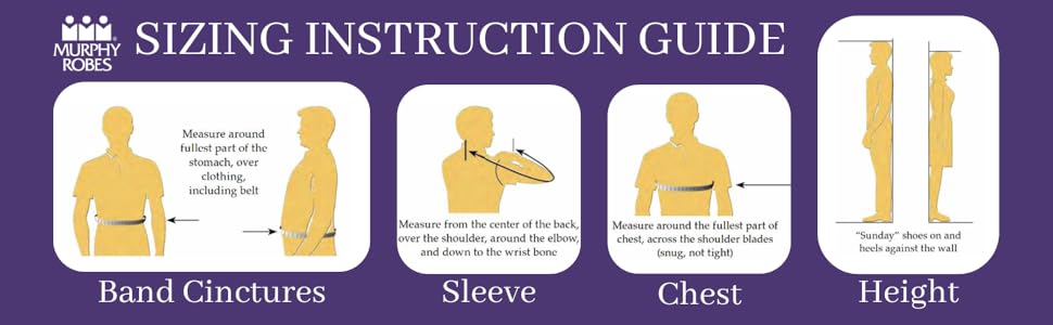 murphy robes sizing instruction guide