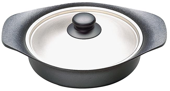 柳 宗理 南部鉄器 TEKKI 両手鍋 深型 22cm レシピ付き IH対応